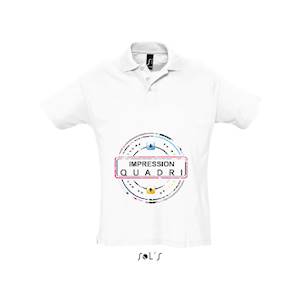 Finitions : Impression numérique quadri sur polo blanc homme Sol's modèle Summer 2.
 Avantages : L'impression numérique haute définition avec blanc de soutien permet un rendu de couleur exceptionnel quel de soit la couleur du polo. 
Exemples d'util... 